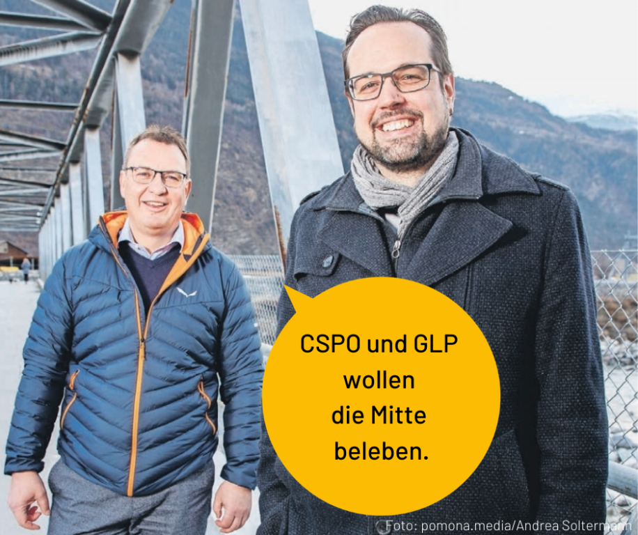 CSPO und GLP wollen die Mitte beleben.